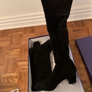 Stuart Weitzman Thighland black high boot size 8